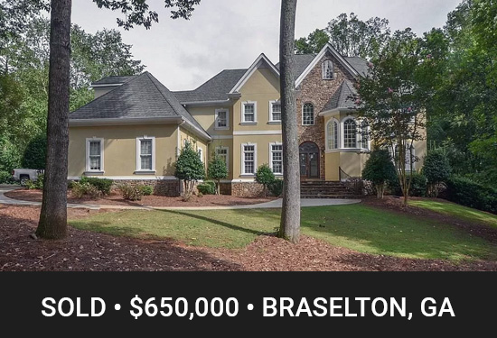 Braselton Home Real Estate Sold by Webster Green Team